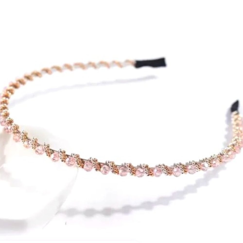 CRYSTAL & RHINESTONE HEADBAND in Gold